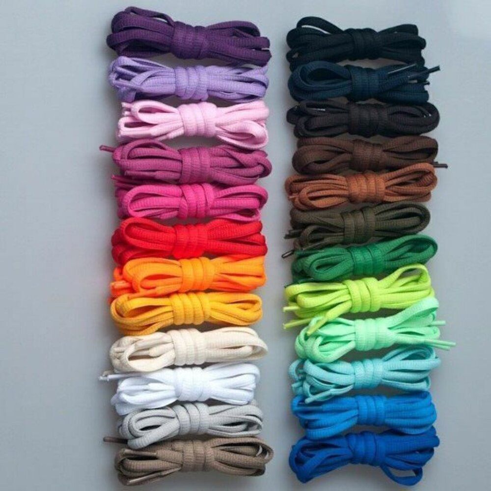 New OVAL Athletic Sports Sneaker Shoelaces MIX and MATCH 10 PAIRs 45-47" Average